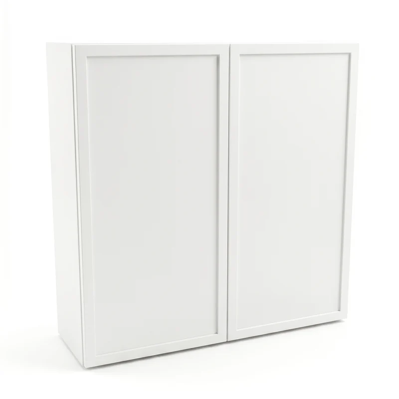 Hängender Badezimmerschrank 60 cm mit 2 Türen Roma - Weiß