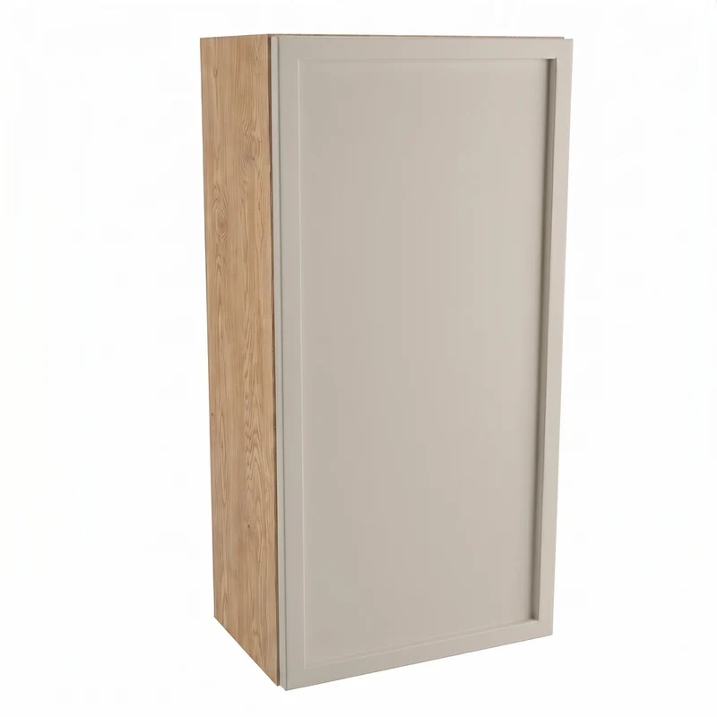 Hängender Badezimmerschrank, 30 cm, 1 Tür mit Einlegeboden Roma - Kaschmir/Eiche Cremona