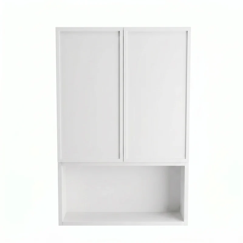 Badezimmer Hängeschrank 60 cm mit 2 Türen für Geberit Roma - Weiß