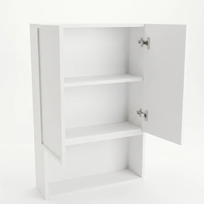 Badezimmer Hängeschrank 60 cm mit 2 Türen für Geberit Roma - Weiß