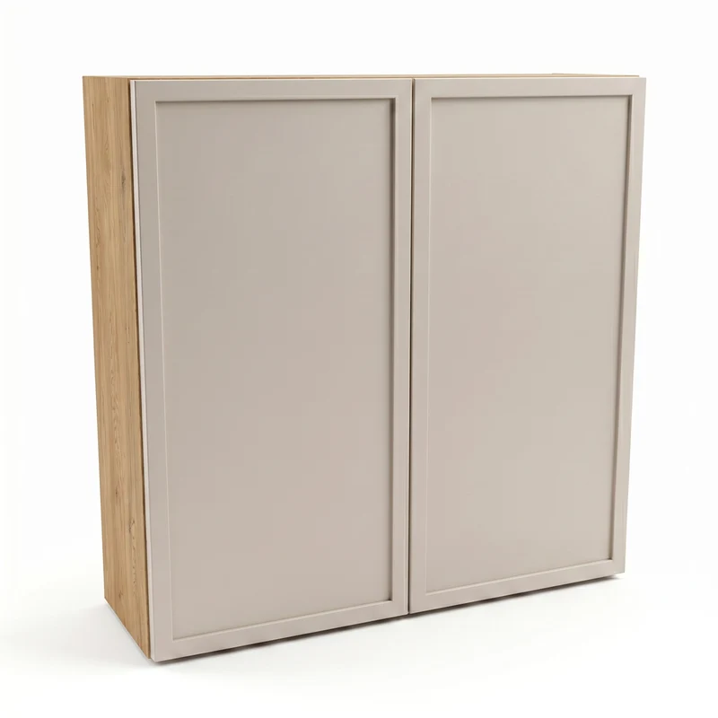 Hängender Badezimmerschrank 60 cm mit 2 Türen Roma - Kaschmir/Eiche Cremona