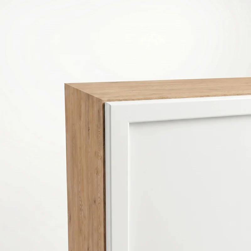 Badezimmer Hängeschrank 60 cm mit 2 Türen für Geberit Roma - Weiß/Eiche Cremona
