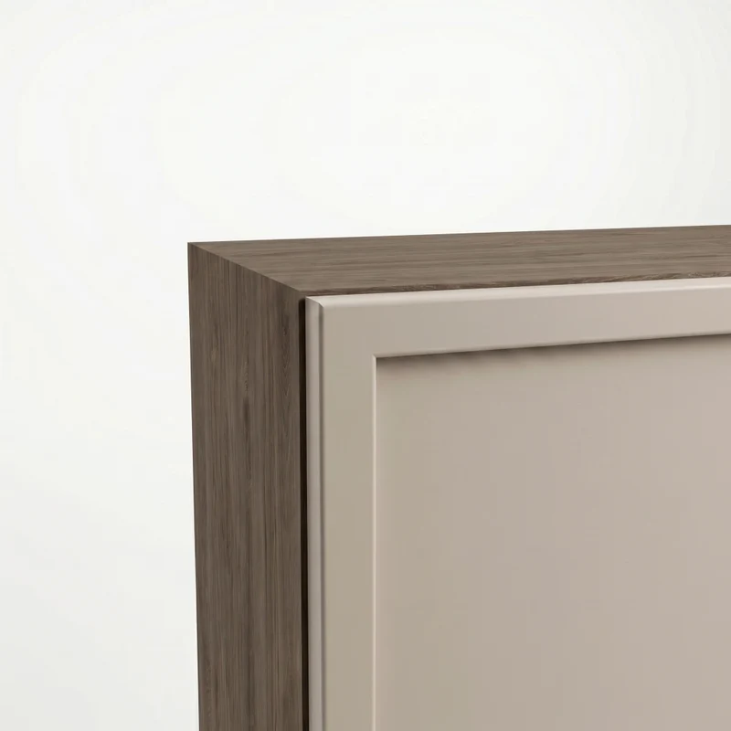 Badezimmer Hängeschrank 60 cm mit 2 Türen für Geberit Roma - Kaschmir/Walnuss Dunkel