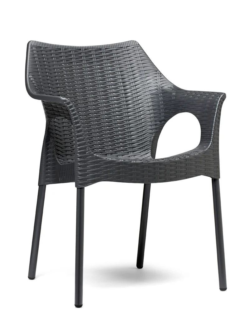 Design Stuhl in zwei Farben, Sitzhöhe 45 cm