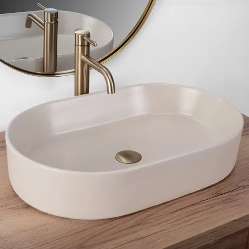 Aufsatzwaschbecken 60 cm Nadia - Beige matt