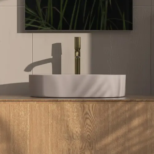 Aufsatzwaschbecken 60 cm Nadia - Beige matt
