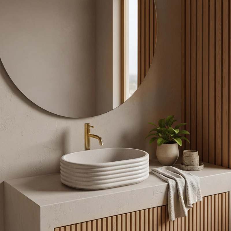 Aufsatzwaschbecken Nicoletta Beige