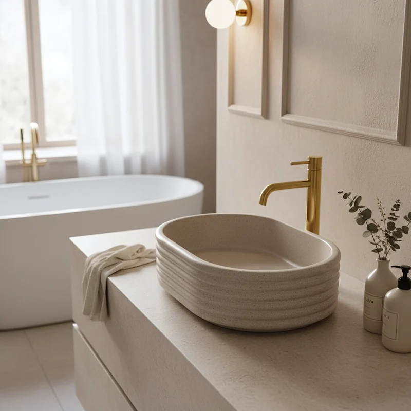 Aufsatzwaschbecken Nicoletta Beige
