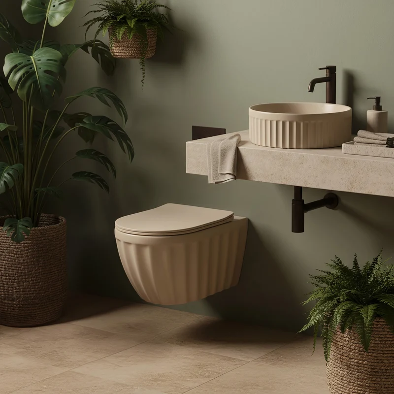 Aufsatzwaschbecken Duo Caffe Latte Matt