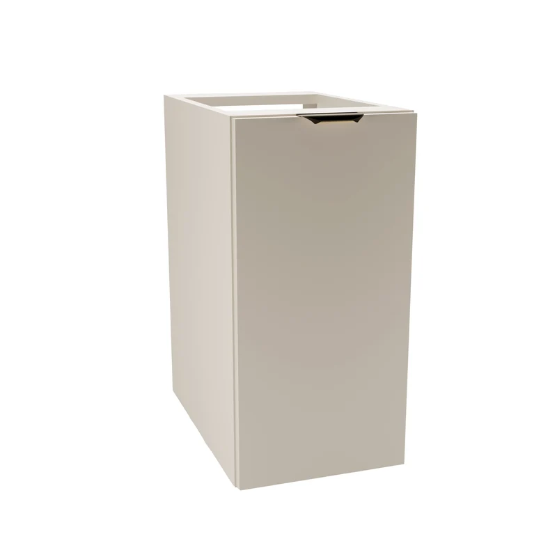 Badezimmerschrank 30 cm, glatte Fronten, 1 Tür Orio - Kaschmir