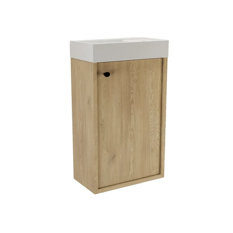 Waschtischunterschrank 40 cm mit Waschbecken Belino - Eiche Cremona