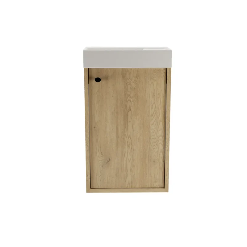Waschtischunterschrank 40 cm mit Waschbecken Belino - Eiche Cremona
