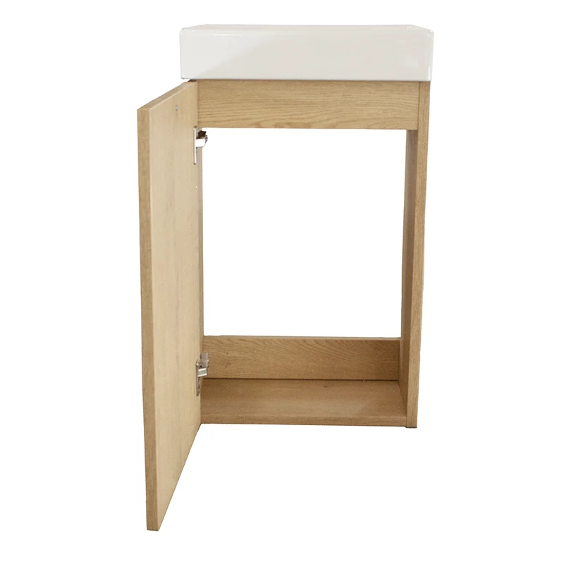 Waschtischunterschrank 40 cm mit Waschbecken Belino - Eiche Cremona