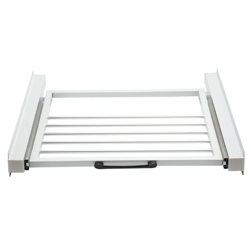 SWANEW Zwischenbaurahmen trockner waschmaschine, Verbindungsrahmen für Säule Trockner, Stapelset mit Handtuchhalter, bis 100 kg (60x54 cm)