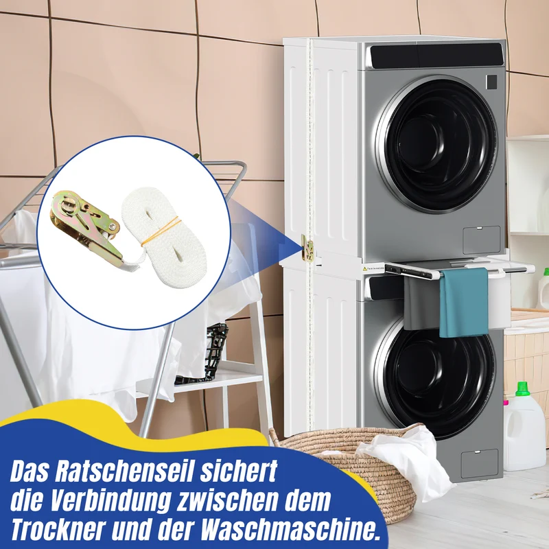 SWANEW Verbindungsrahmen, ausziehbarem Zwischenbaurahmen, Zwischenbausatz für Waschmaschinen Spanngut