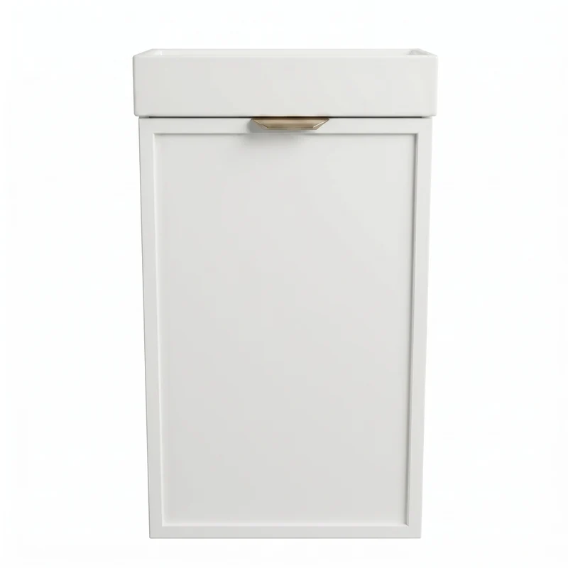 Waschtischunterschrank 40 cm mit Waschbecken Roma - Weiß