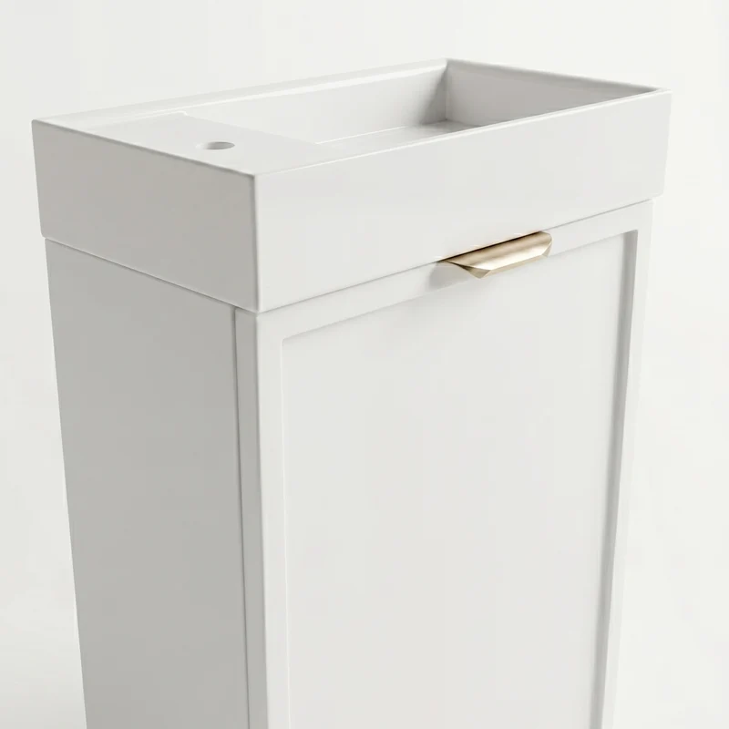 Waschtischunterschrank 40 cm mit Waschbecken Roma - Weiß
