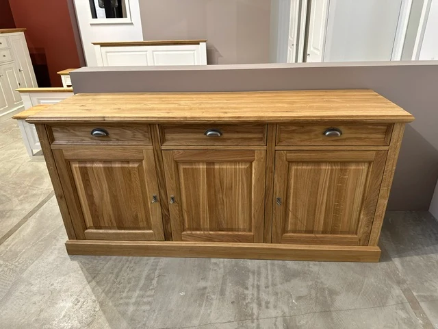 Sideboard Eiche-Natur, Anrichte Eiche, Breite 188 cm