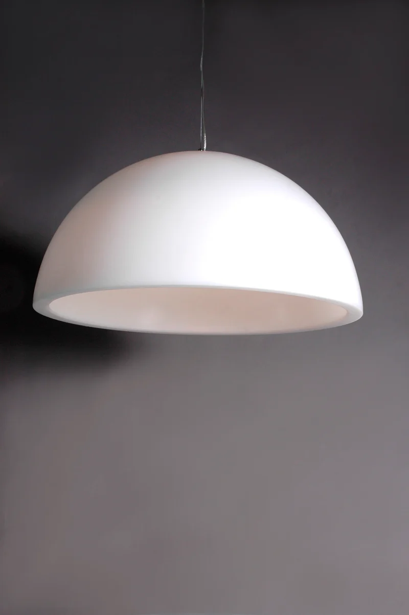 Design Pendelleuchte aus Kunststoff / Polyethylen, Farbe Weiß, Ø 80 cm
