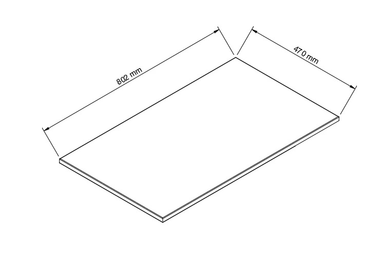 Oberplatte 80 cm für Waschtischunterschrank - Eiche Cremona