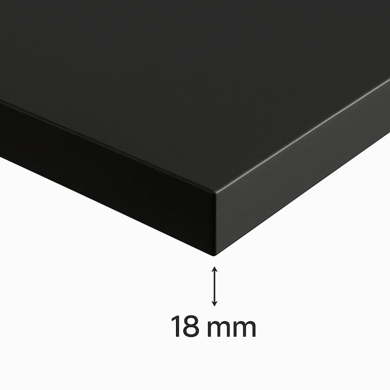 Oberplatte 120 cm für Waschtischunterschrank - Schwarz