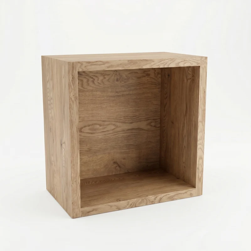 Hängender Badezimmerschrank 30 cm, quadratisch - Eiche Cremona