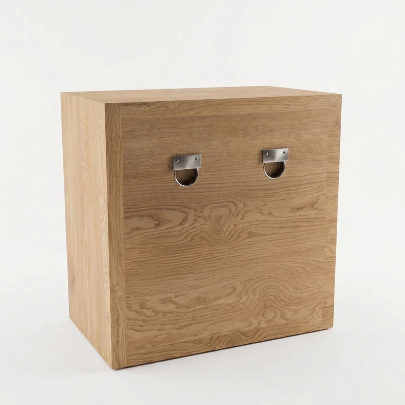 Hängender Badezimmerschrank 30 cm, quadratisch - Eiche Cremona