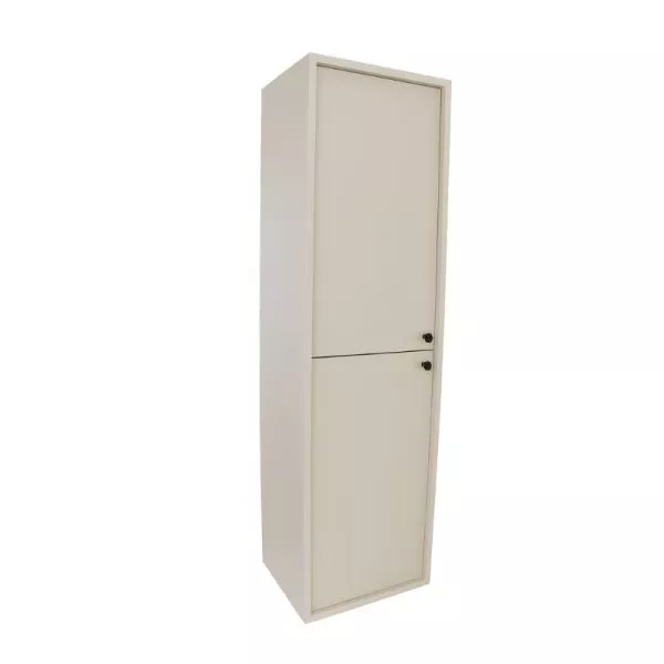 Bad Hochschrank 120 cm, glatte Fronten, 2 Türen Belino - Kaschmir