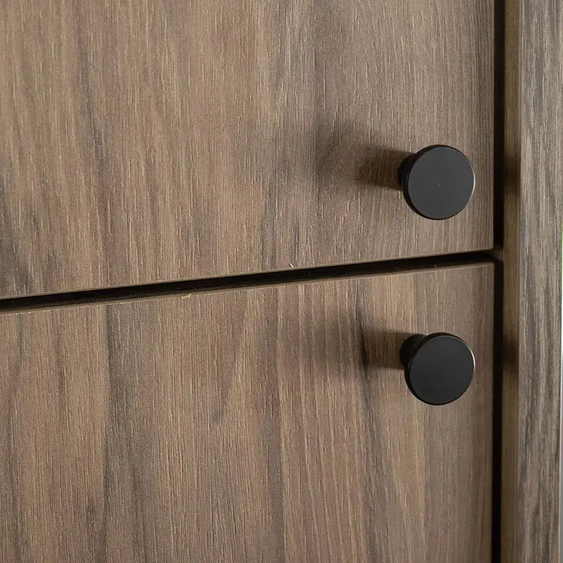 Bad Hochschrank 120 cm, glatte Fronten, 2 Türen Belino - Walnuss Dunkel