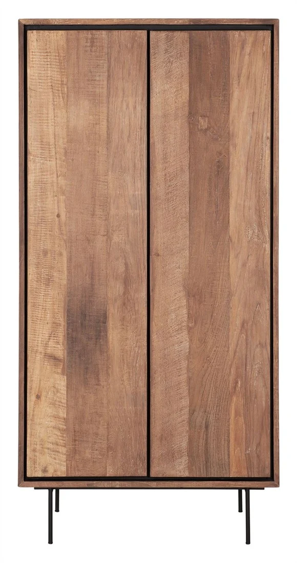 Aktenschrank Holz Teak, Schrank Holz Teak, Kleiderschrank Holz, Breite 90 cm
