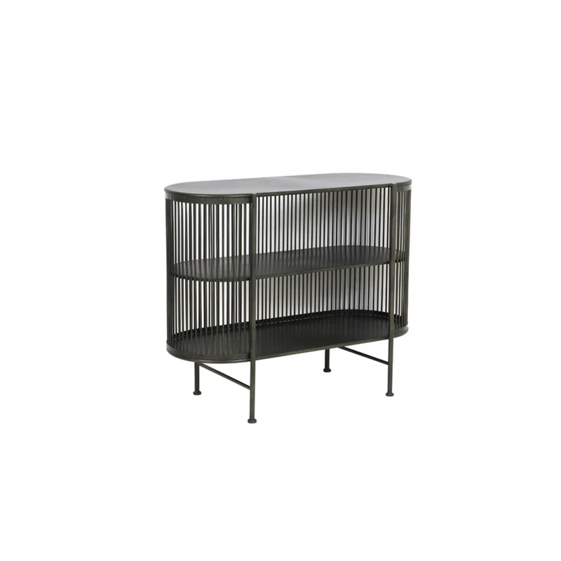 Regal schwarz Metall, Konsole Industriedesign Metall, Metall Regal, Breite 100 cm