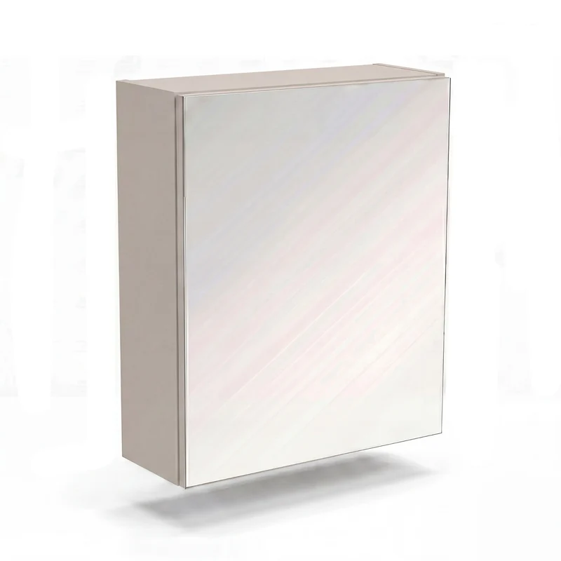 Hängender Badezimmerschrank mit Spiegel 60 cm - Kaschmir