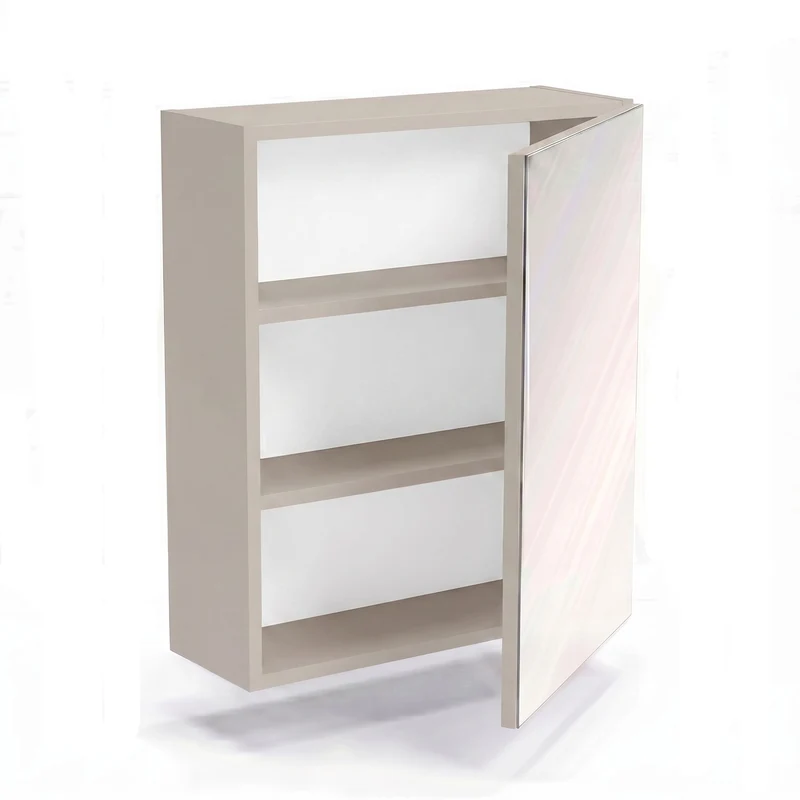 Hängender Badezimmerschrank mit Spiegel 60 cm - Kaschmir