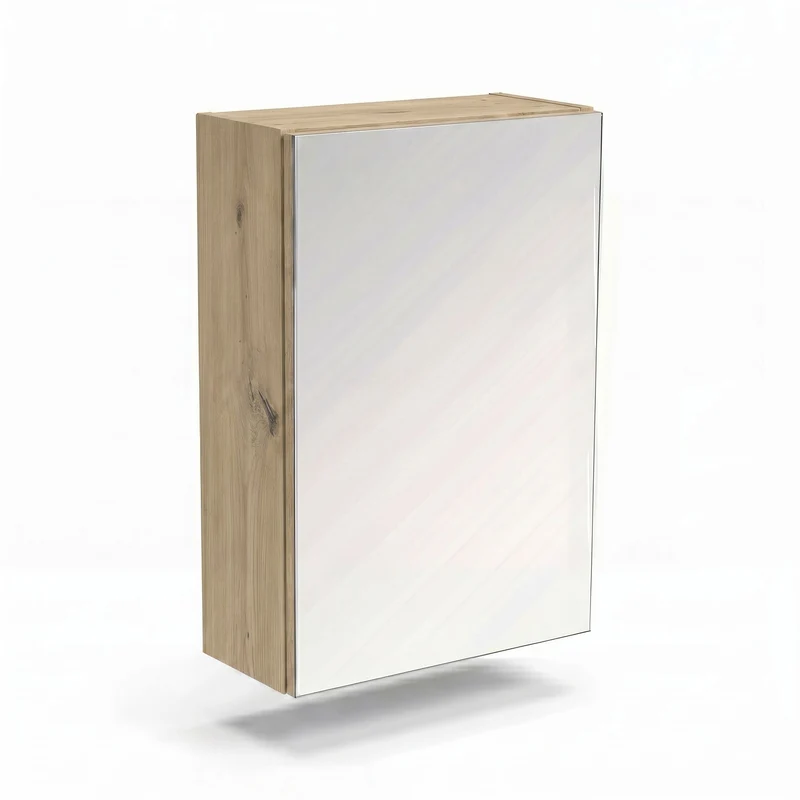Hängender Badezimmerschrank mit Spiegel 40 cm - Eiche artisan