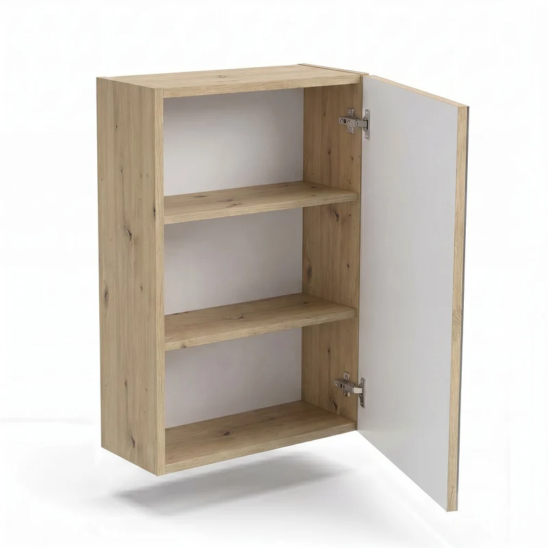 Hängender Badezimmerschrank mit Spiegel 40 cm - Eiche artisan