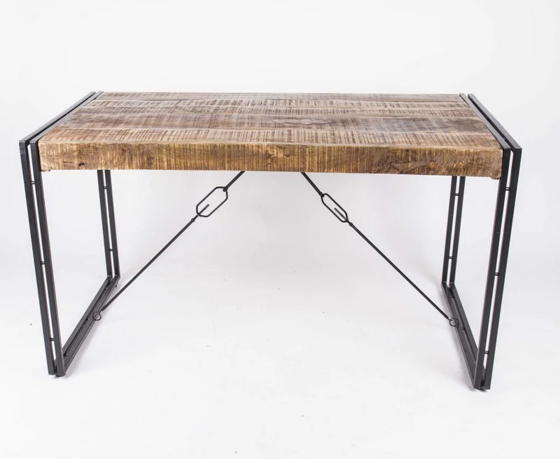 Esstisch aus Massivholz im Industriedesign 220 cm