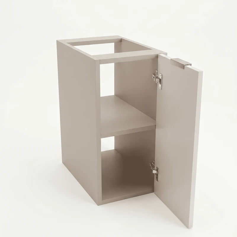 Badezimmerschrank 30 cm mit 1 Tür, Fronten mit Rahmen Roma - Kaschmir