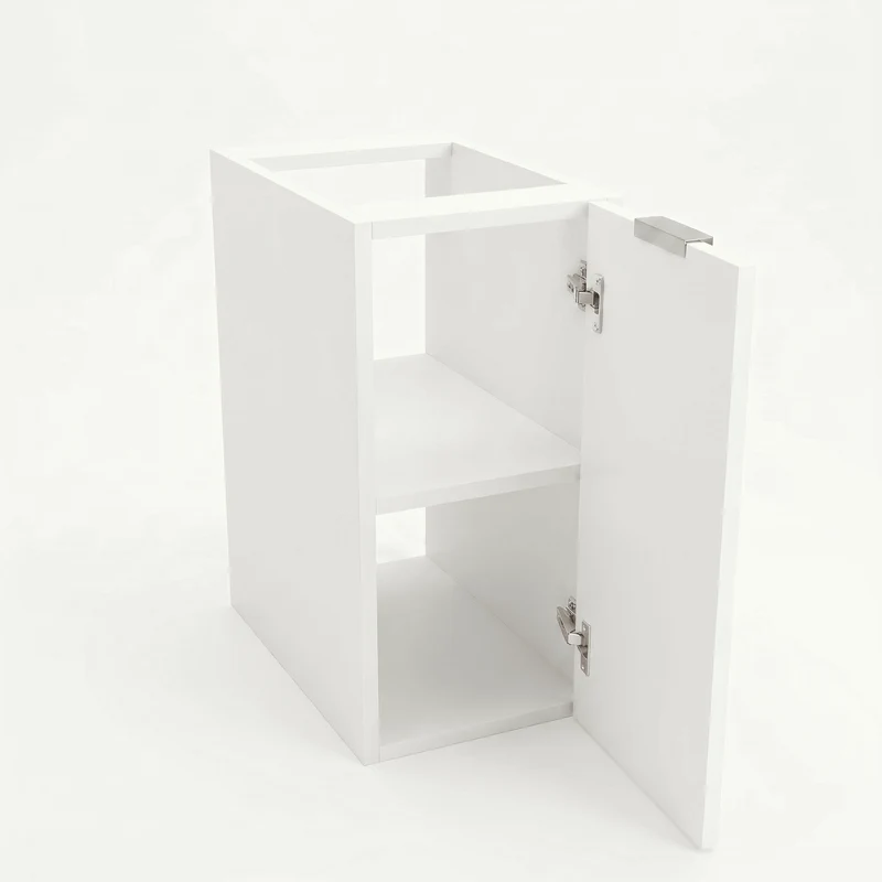 Badezimmerschrank 30 cm mit 1 Tür, Fronten mit Rahmen Roma - Weiß