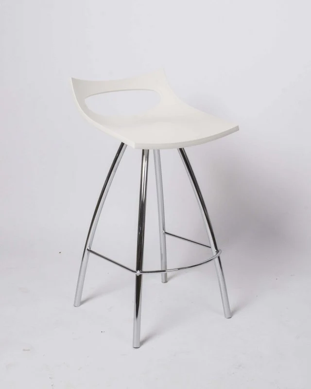 Barstuhl weiß, Barhocker modern, Sitzhöhe 65 cm