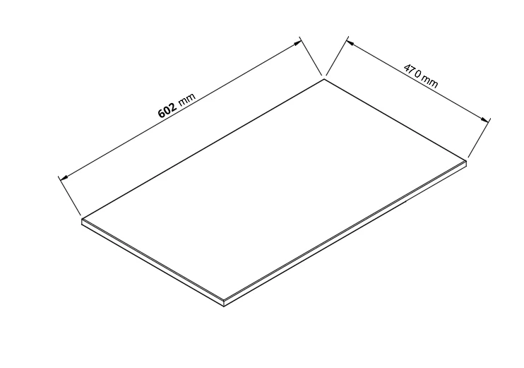 Oberplatte 60 cm für Waschtischunterschrank - Marmor Bianco