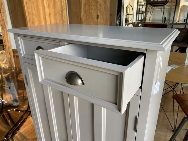 Schrank schwarz, Kommode schwarz Landhaus, Breite 90 cm