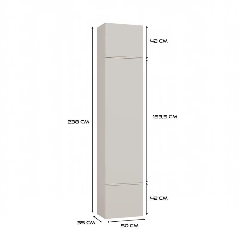 CDF MODULARE GARDEROBE HAGA III IN KASCHMIR BEIGE – 1X SCHRANK + 2X WANDPANEEL MIT SITZBANK UND HAKEN – KOMPAKTE KOMPLETTLÖSUNG FÜR DEN FLUR 150x238x35 CM