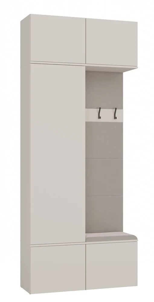 Garderobe Schrank + Kleiderständer HAGA II 1Sz1W KASCHMIR BEIGE