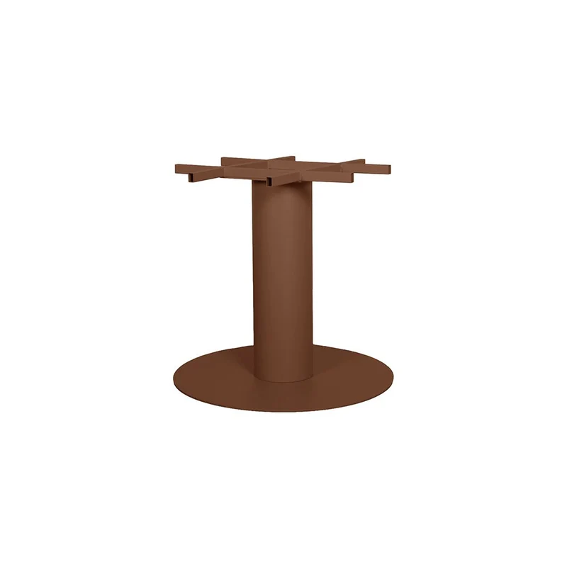 Tischgestell rund Rust-braun, Tischfuß rund Säule braun, Höhe 72 cm