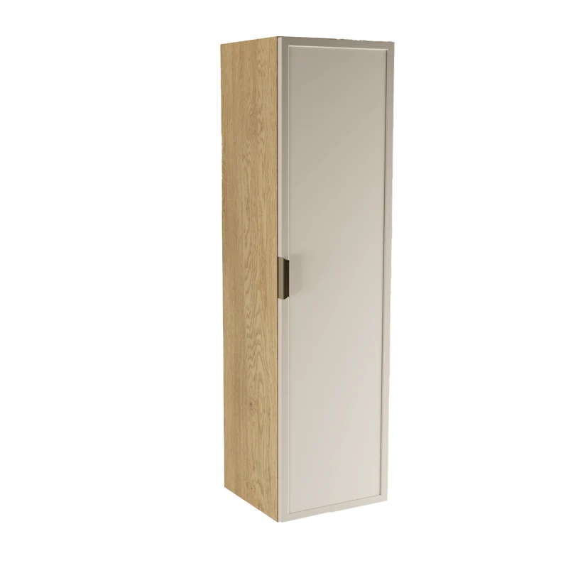 Bad Hochschrank 120 cm Roma - Kaschmir/Eiche Cremona
