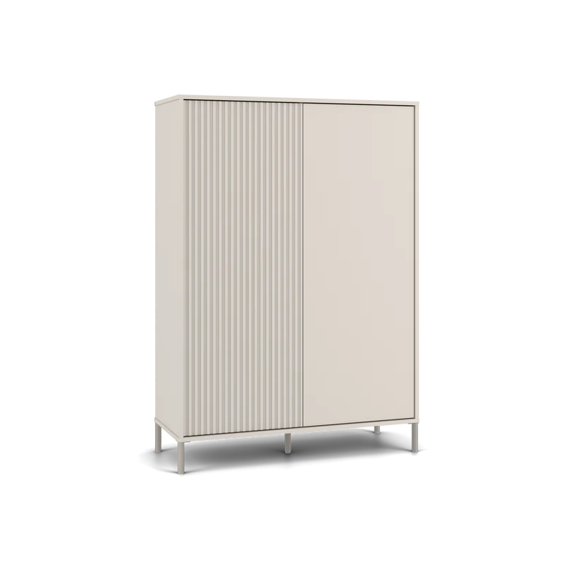 CDF Moderne Kabinett KAMARO 2DD | Farbe: Kaschmir (beige) | Ideal für Wohnzimmer, Schlafzimmer, Kinderzimmer und Büro | Einfache Montage