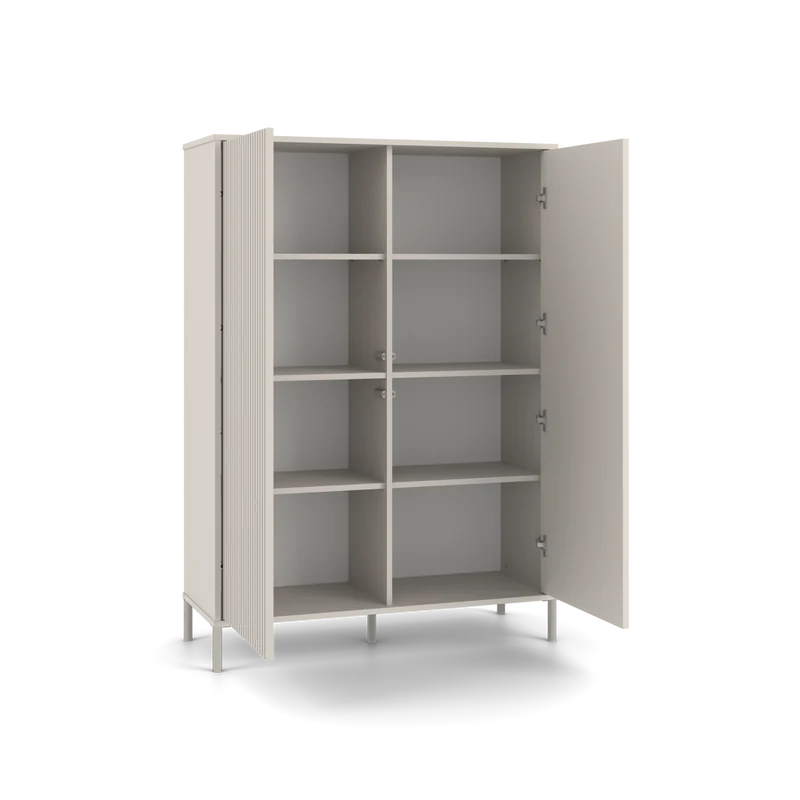 CDF Moderne Kabinett KAMARO 2DD | Farbe: Kaschmir (beige) | Ideal für Wohnzimmer, Schlafzimmer, Kinderzimmer und Büro | Einfache Montage