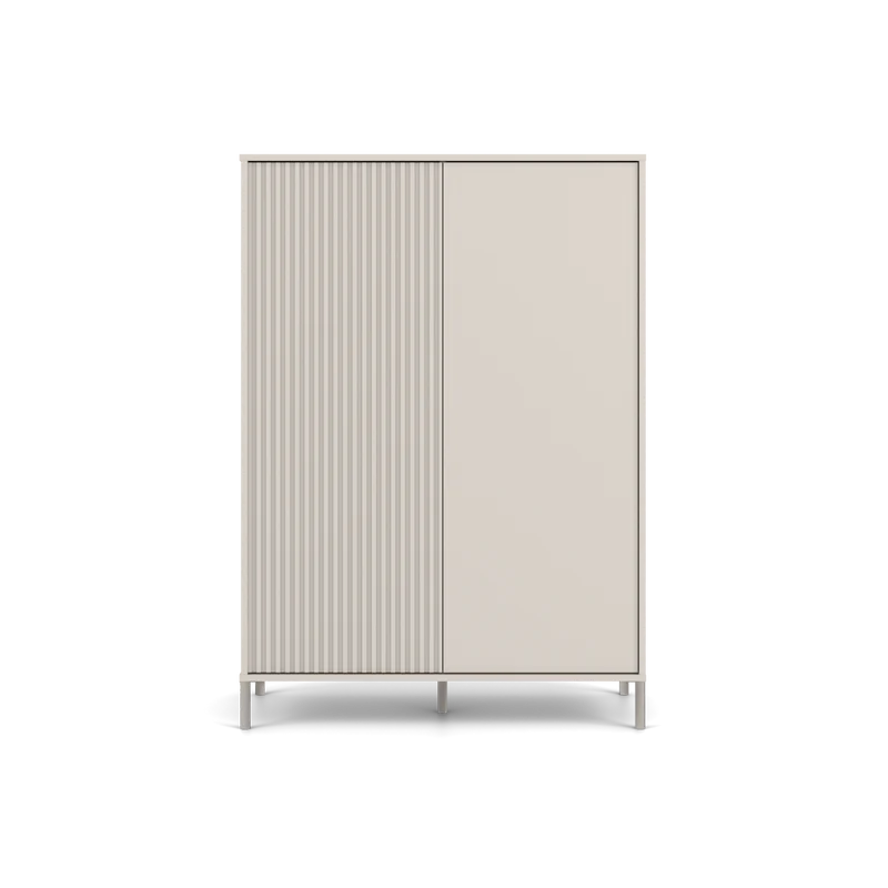 CDF Moderne Kabinett KAMARO 2DD | Farbe: Kaschmir (beige) | Ideal für Wohnzimmer, Schlafzimmer, Kinderzimmer und Büro | Einfache Montage
