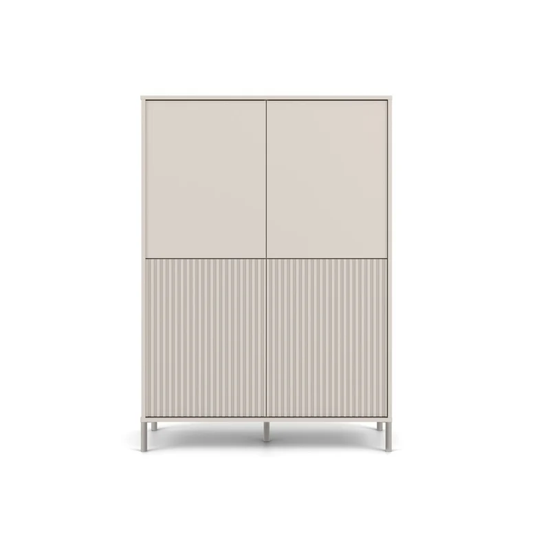 CDF Moderne Kabinett KAMARO 4DK | Farbe: Kaschmir (beige) | Ideal für Wohnzimmer, Schlafzimmer, Kinderzimmer und Büro | Einfache Montage