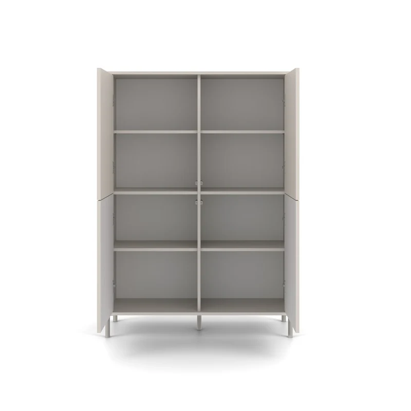 CDF Moderne Kabinett KAMARO 4DK | Farbe: Kaschmir (beige) | Ideal für Wohnzimmer, Schlafzimmer, Kinderzimmer und Büro | Einfache Montage